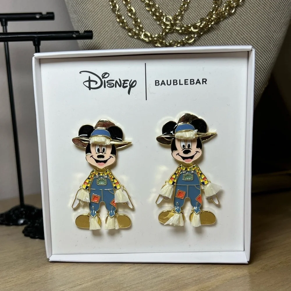 BAUBLEBAR X DISNEY • MICKEY MOUSE SCARECROW DANGLE EARRINGS • NIB